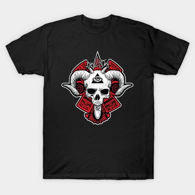 Aztec Warrior - Horned T-Shirt by TerrorTalkShop